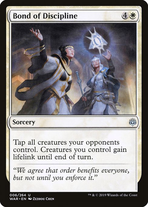 Bond of Discipline (6) - War of the Spark - Game On