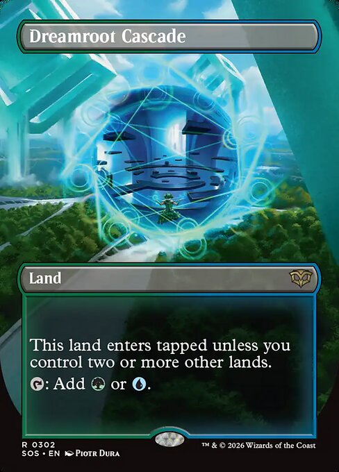 Dreamroot Cascade (302) - BORDERLESS - FULL ART - Secrets of Strixhaven - Game On