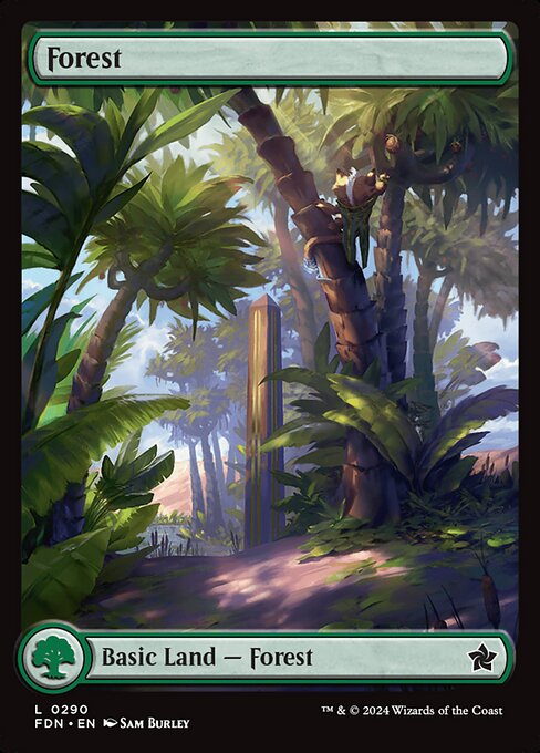 Forest (290) - FULL ART (Foil) - Foundations - Game On