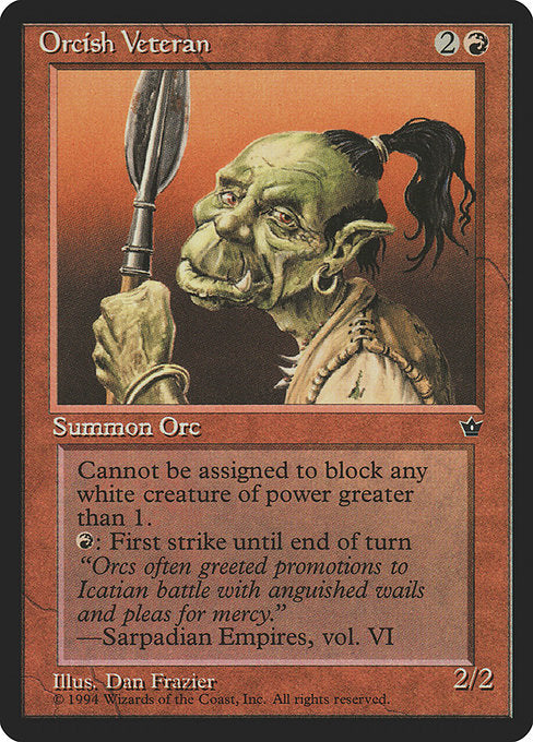 Orcish Veteran (62b) - Fallen Empires - Game On