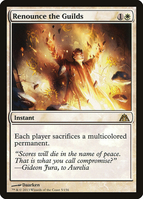 Renounce the Guilds (5) (Foil) - Dragon's Maze - Game On