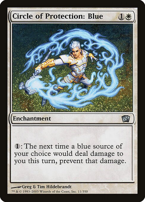 Circle of Protection: Blue (11★) (Foil) - Eighth Edition - Game On