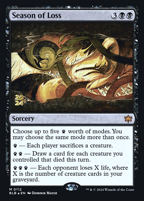 Season of Loss (112s) (Foil) - Bloomburrow Promos - Game On