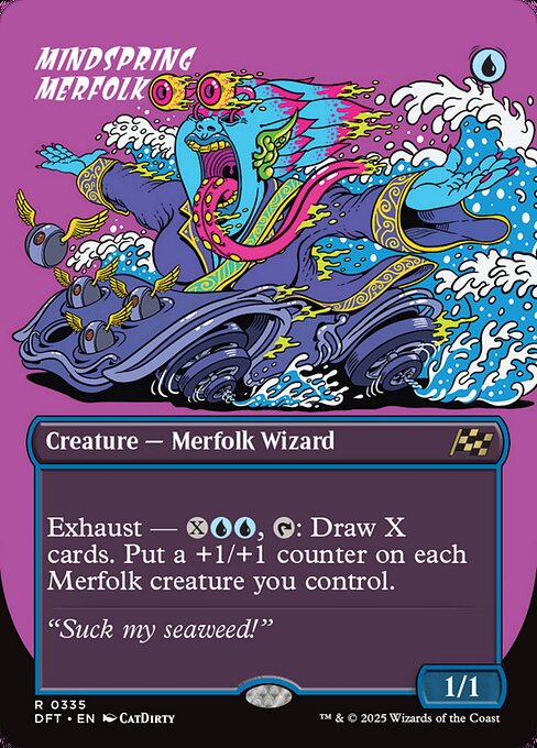 Mindspring Merfolk (335) - BORDERLESS - FULL ART - Aetherdrift - Game On
