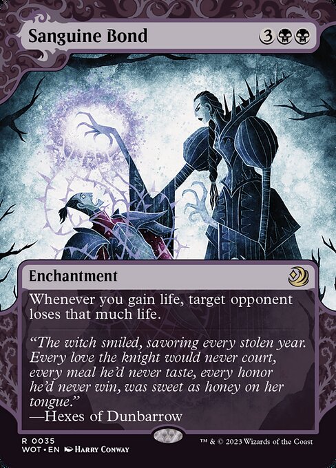 Sanguine Bond (35) - BORDERLESS (Foil) - Wilds of Eldraine: Enchanting Tales - Game On