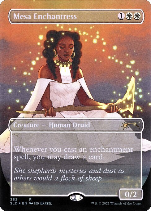 Mesa Enchantress (282) - BORDERLESS - FULL ART (Foil) - Secret Lair Drop - Game On
