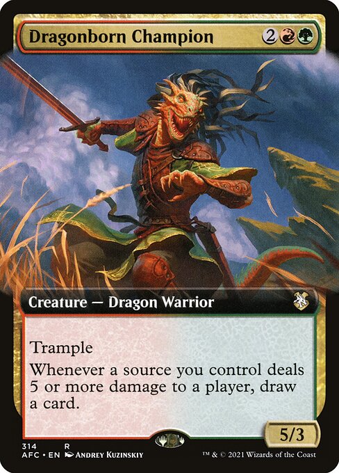 Dragonborn Champion (314) - EXTENDED ART - Forgotten Realms Commander - Game On