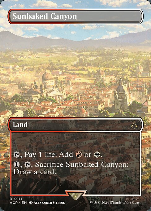 Sunbaked Canyon (111) - BORDERLESS - FULL ART (Foil) - Assassin's Creed - Game On