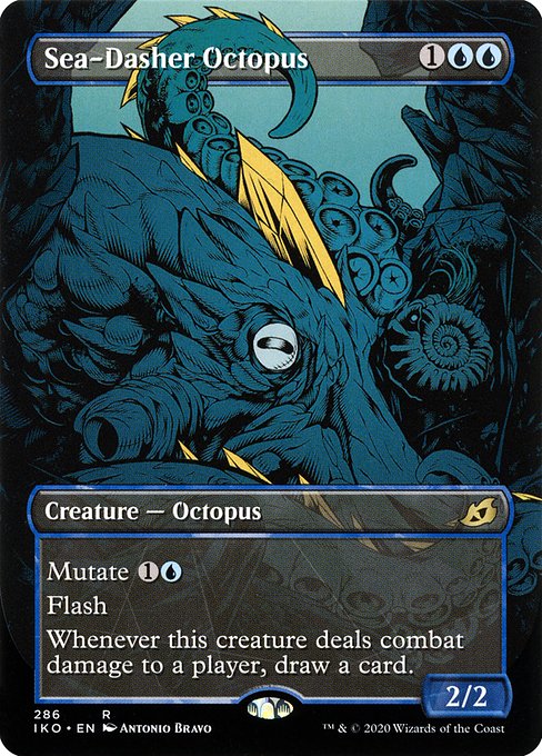 Sea-Dasher Octopus (286) - BORDERLESS - FULL ART - Ikoria: Lair of Behemoths - Game On