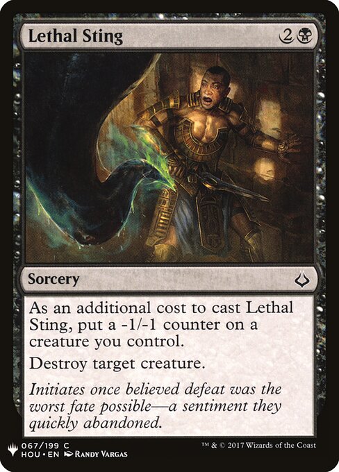 Lethal Sting (HOU-67) - The List - Game On