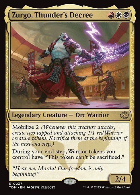 Zurgo, Thunder's Decree (237) (Foil) - Tarkir: Dragonstorm - Game On