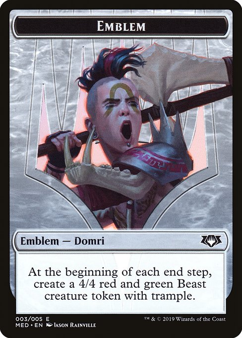 Domri, Chaos Bringer Emblem (R3) - Mythic Edition Tokens - Game On