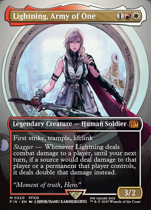 Lightning, Army of One (320) - BORDERLESS - FULL ART (Foil) - Final Fantasy - Game On