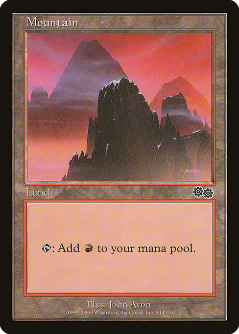 Mountain (344) - Urza's Saga - Game On