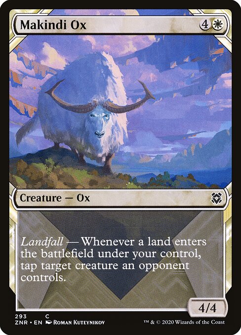 Makindi Ox (293) - SHOWCASE (Foil) - Zendikar Rising - Game On