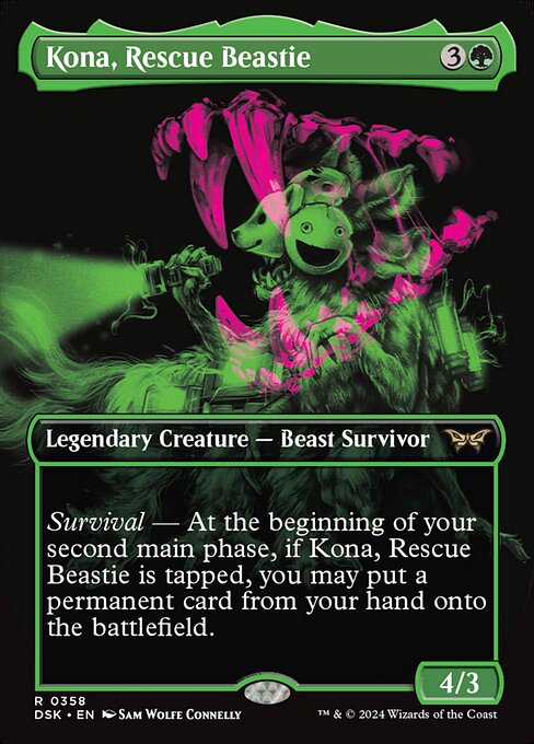 Kona, Rescue Beastie (358) - BORDERLESS - FULL ART - Duskmourn: House of Horror - Game On