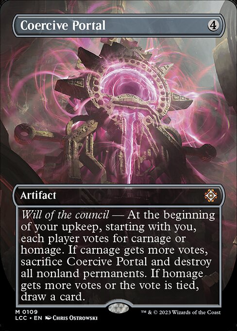 Coercive Portal (109) - BORDERLESS - FULL ART (Foil) - The Lost Caverns of Ixalan Commander - Game On