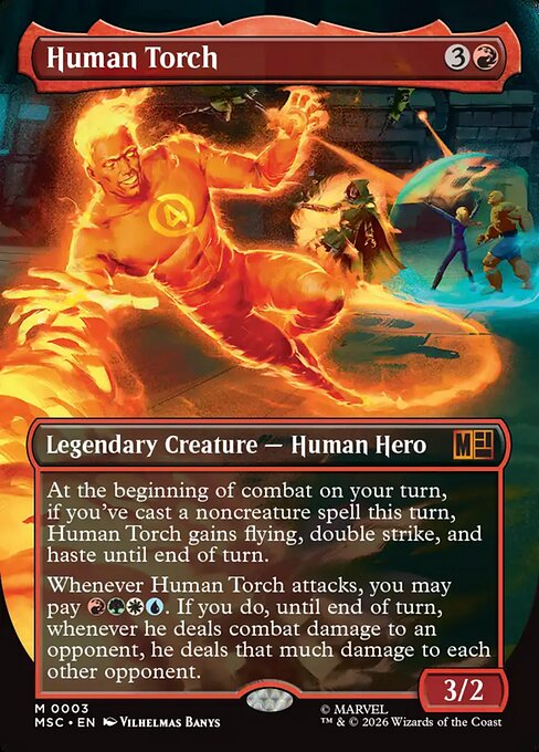 Human Torch (3) - BORDERLESS - Marvel Super Heroes Commander - Game On