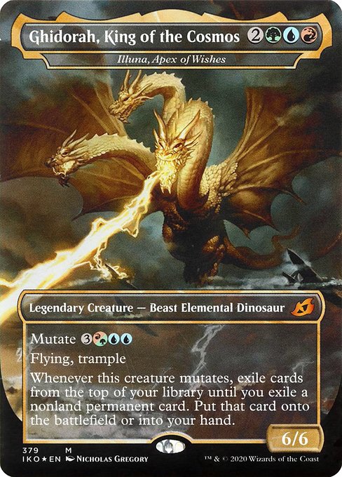 Illuna, Apex of Wishes (379) - BORDERLESS (Foil) - Ikoria: Lair of Behemoths - Game On