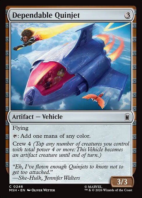 Dependable Quinjet (246) (Foil) - Marvel Super Heroes - Game On