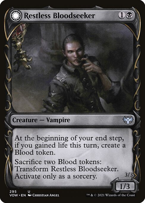 Restless Bloodseeker // Bloodsoaked Reveler (295) - SHOWCASE (Foil) - Innistrad: Crimson Vow - Game On