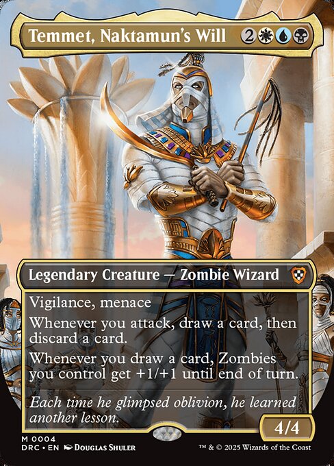 Temmet, Naktamun's Will (4) - BORDERLESS - FULL ART - Aetherdrift Commander - Game On
