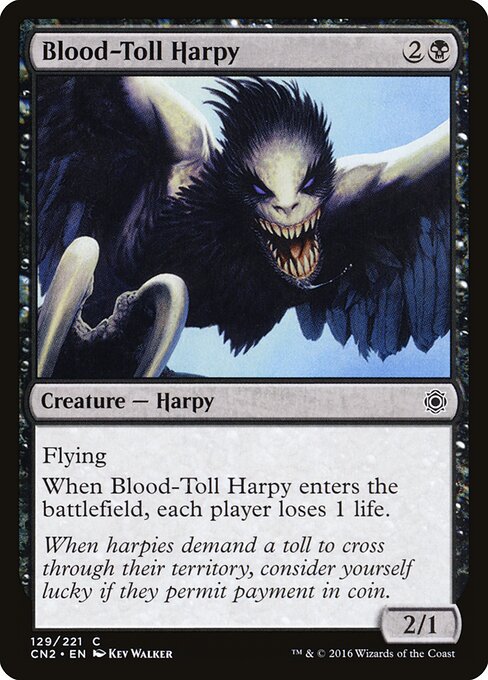 Blood-Toll Harpy (129) (Foil) - Conspiracy: Take the Crown - Game On