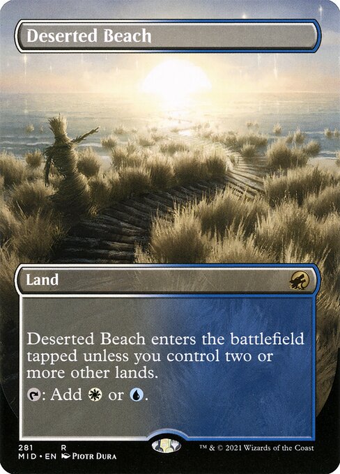 Deserted Beach (281) - BORDERLESS - FULL ART (Foil) - Innistrad: Midnight Hunt - Game On
