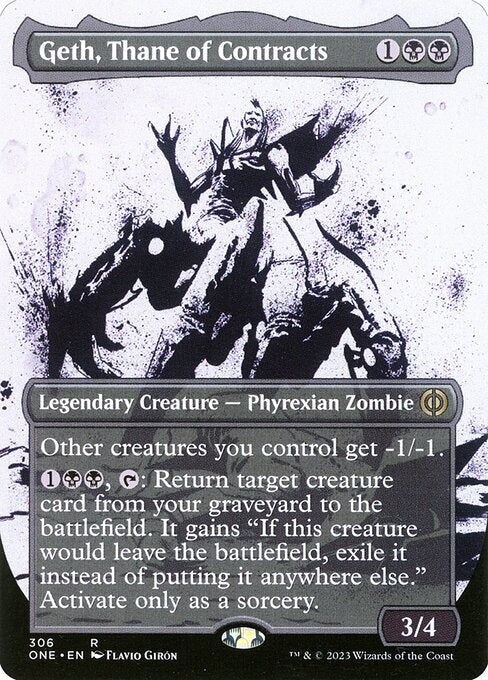 Geth, Thane of Contracts (306) - BORDERLESS (Foil) - Phyrexia: All Will Be One - Game On