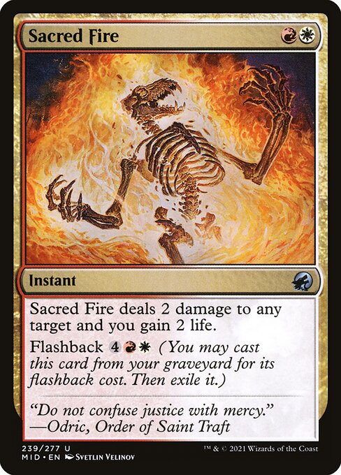 Sacred Fire (239) (Foil) - Innistrad: Midnight Hunt - Game On