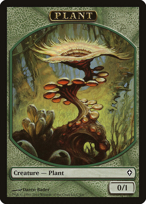 Plant (5) - FULL ART - Worldwake Tokens - Game On