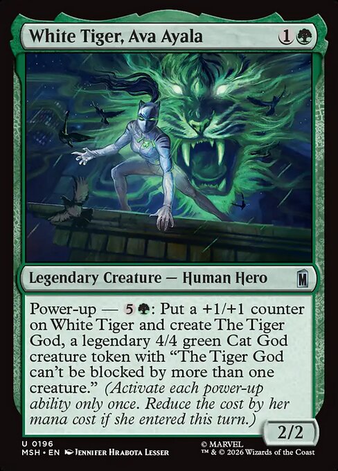 White Tiger, Ava Ayala (196) (Foil) - Marvel Super Heroes - Game On