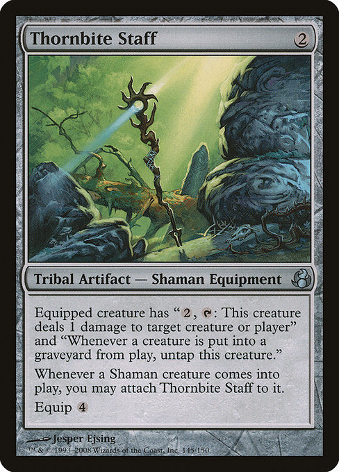 Thornbite Staff (145) (Foil) - Morningtide - Game On