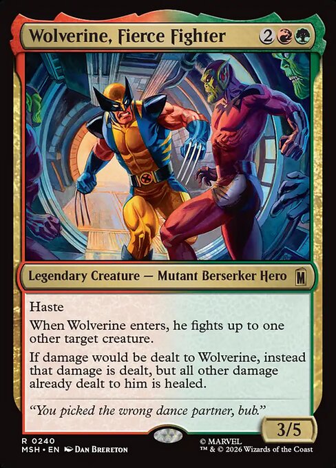 Wolverine, Fierce Fighter (240) (Foil) - Marvel Super Heroes - Game On