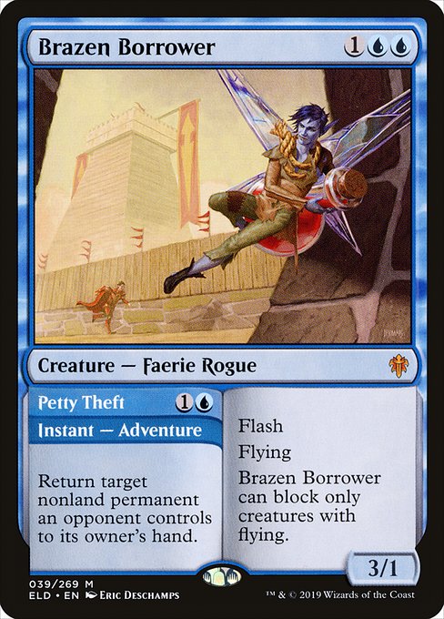 Brazen Borrower // Petty Theft (39) (Foil) - Throne of Eldraine - Game On