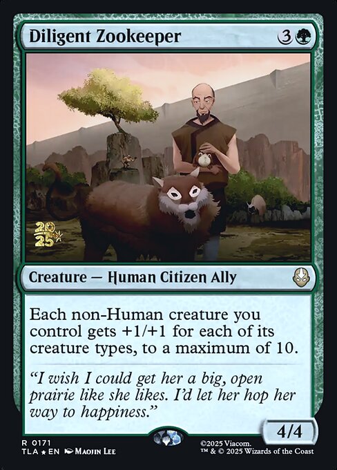 Diligent Zookeeper (171s) (Foil) - Avatar: The Last Airbender Promos - Game On