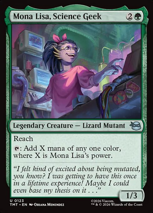 Mona Lisa, Science Geek (123) (Foil) - Teenage Mutant Ninja Turtles - Game On