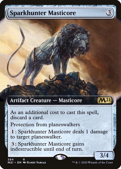 Sparkhunter Masticore (384) - EXTENDED ART - Core Set 2021 - Game On