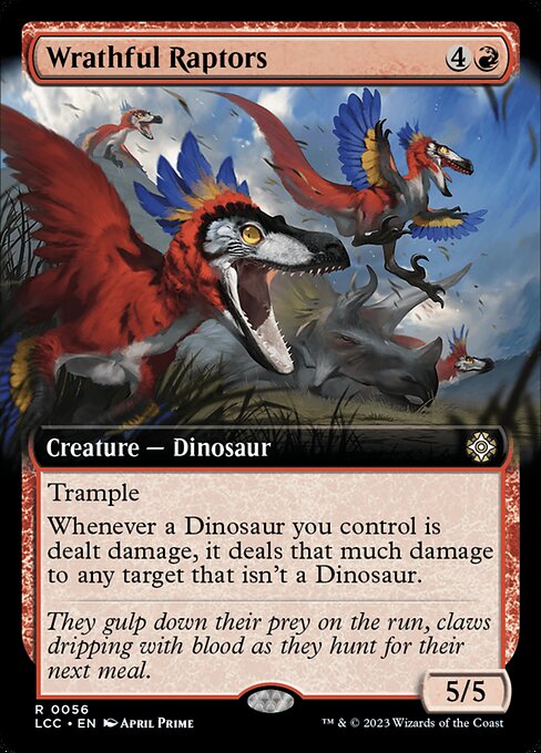 Wrathful Raptors (56) - EXTENDED ART - The Lost Caverns of Ixalan Commander - Game On