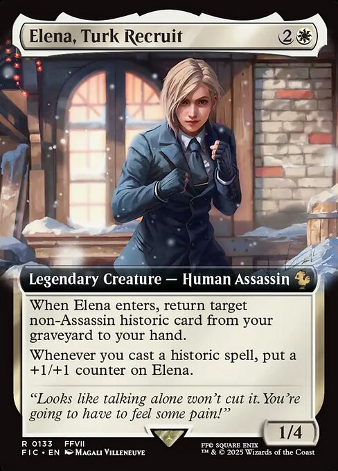 Elena, Turk Recruit (133) - EXTENDED ART (Foil) - Final Fantasy Commander - Game On