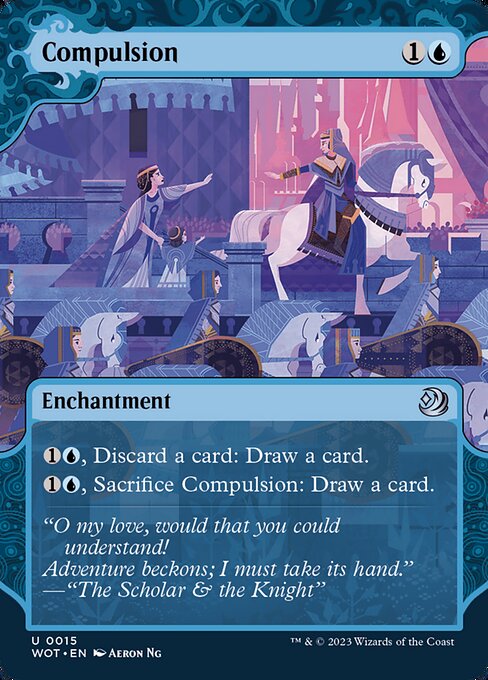 Compulsion (15) - BORDERLESS (Foil) - Wilds of Eldraine: Enchanting Tales - Game On