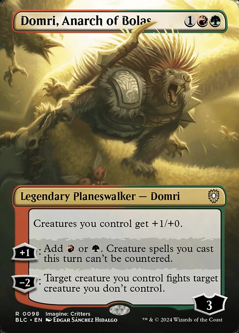 Domri, Anarch of Bolas (98) - BORDERLESS - FULL ART (Foil) - Bloomburrow Commander - Game On
