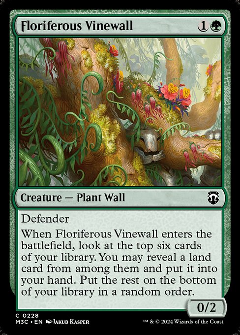 Floriferous Vinewall (228) - Modern Horizons 3 Commander - Game On