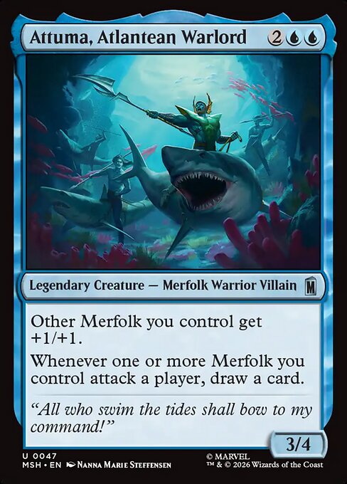 Attuma, Atlantean Warlord (47) (Foil) - Marvel Super Heroes - Game On