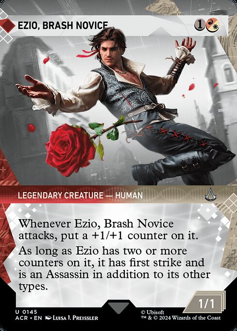 Ezio, Brash Novice (145) - BORDERLESS (Foil) - Assassin's Creed - Game On