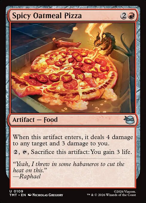 Spicy Oatmeal Pizza (109) (Foil) - Teenage Mutant Ninja Turtles - Game On