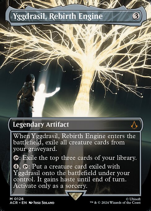 Yggdrasil, Rebirth Engine (126) - BORDERLESS - FULL ART (Foil) - Assassin's Creed - Game On