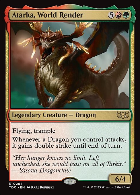 Atarka, World Render (281) - Tarkir: Dragonstorm Commander - Game On