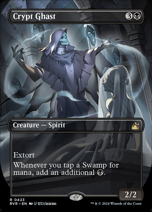 Crypt Ghast (423) - BORDERLESS - FULL ART - Ravnica Remastered - Game On
