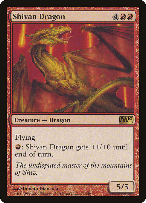 Shivan Dragon (156) (Foil) - Magic 2010 - Game On